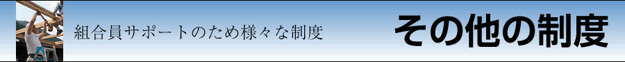 組合員サポートのため様々な制度 その他の制度
