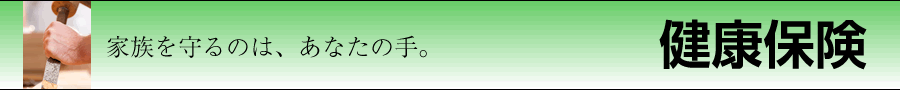 家族を守るのは、あなたの手 健康保険